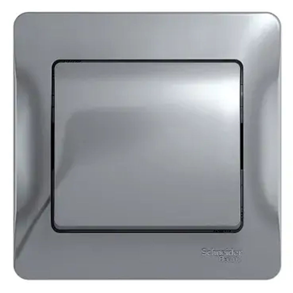 GLOSSA 1-клавишный ВЫКЛЮЧАТЕЛЬ, сх.1, 10АХ, в сборе, АЛЮМИНИЙ