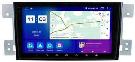 Магнитола для Suzuki Grand Vitara 2005-2016 - Parafar PF053RN2K на Android 13, QLED+2K, ТОП процессор, 4Гб+32Гб, CarPlay, 4G SIM-слот