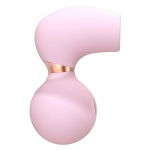 Розовый вакуум-волновой клиторальный стимулятор с вибрацией Irresistible Invincible Pink IRR003PNK