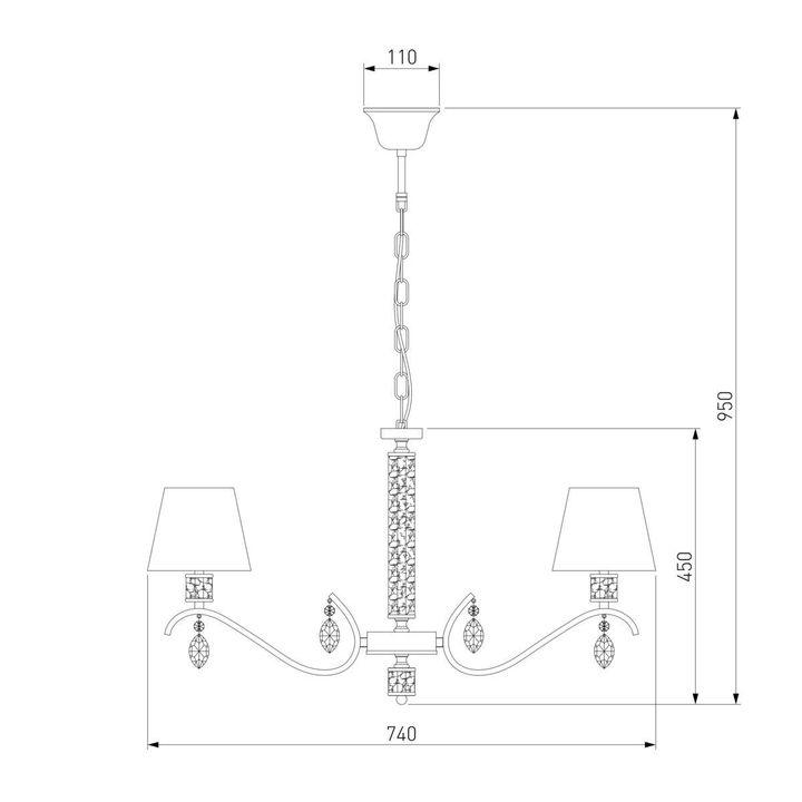 Подвесная люстра Eurosvet Alcamo 60103/8 перламутровое золото
