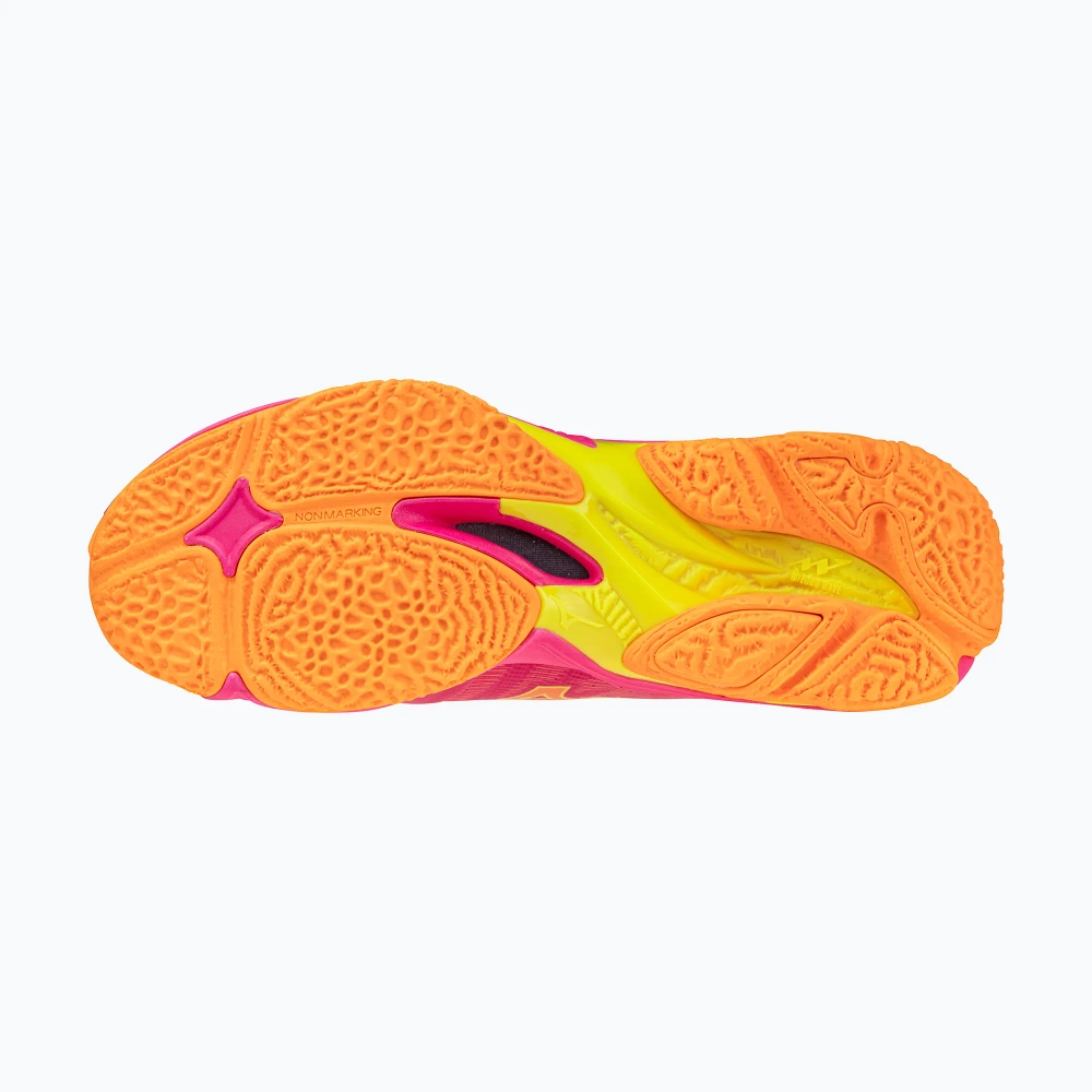 Кроссовки волейбольные Mizuno Wave Lightning Elite pink tetra/fortune yellow/ligh