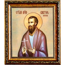 Виктор Матвеев мученик. Икона на холсте.