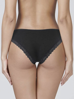 Трусики-слипы из мягкого микромодала с заниженной талией (Размер: L) (Цвет: черный)
