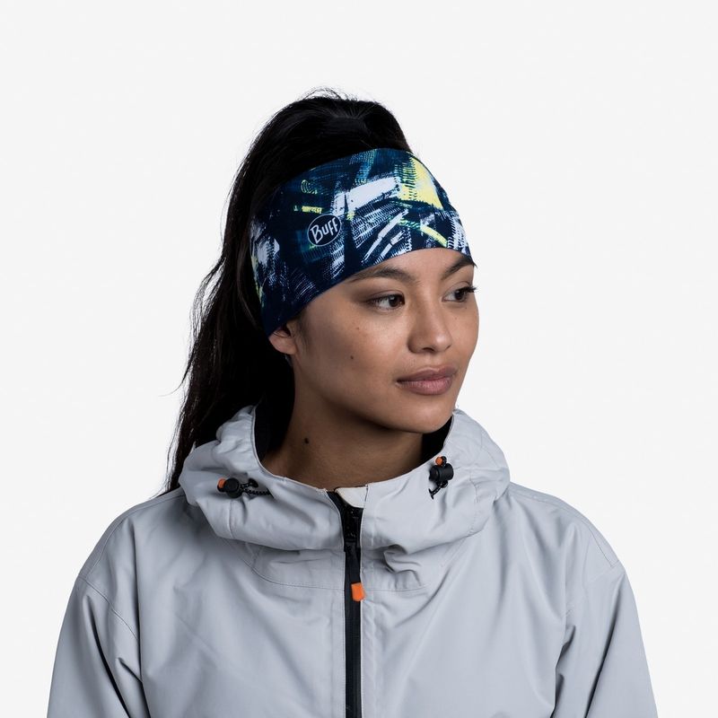 Теплая спортивная повязка на голову Buff Headband Tech Fleece Sineki Blue Фото 4