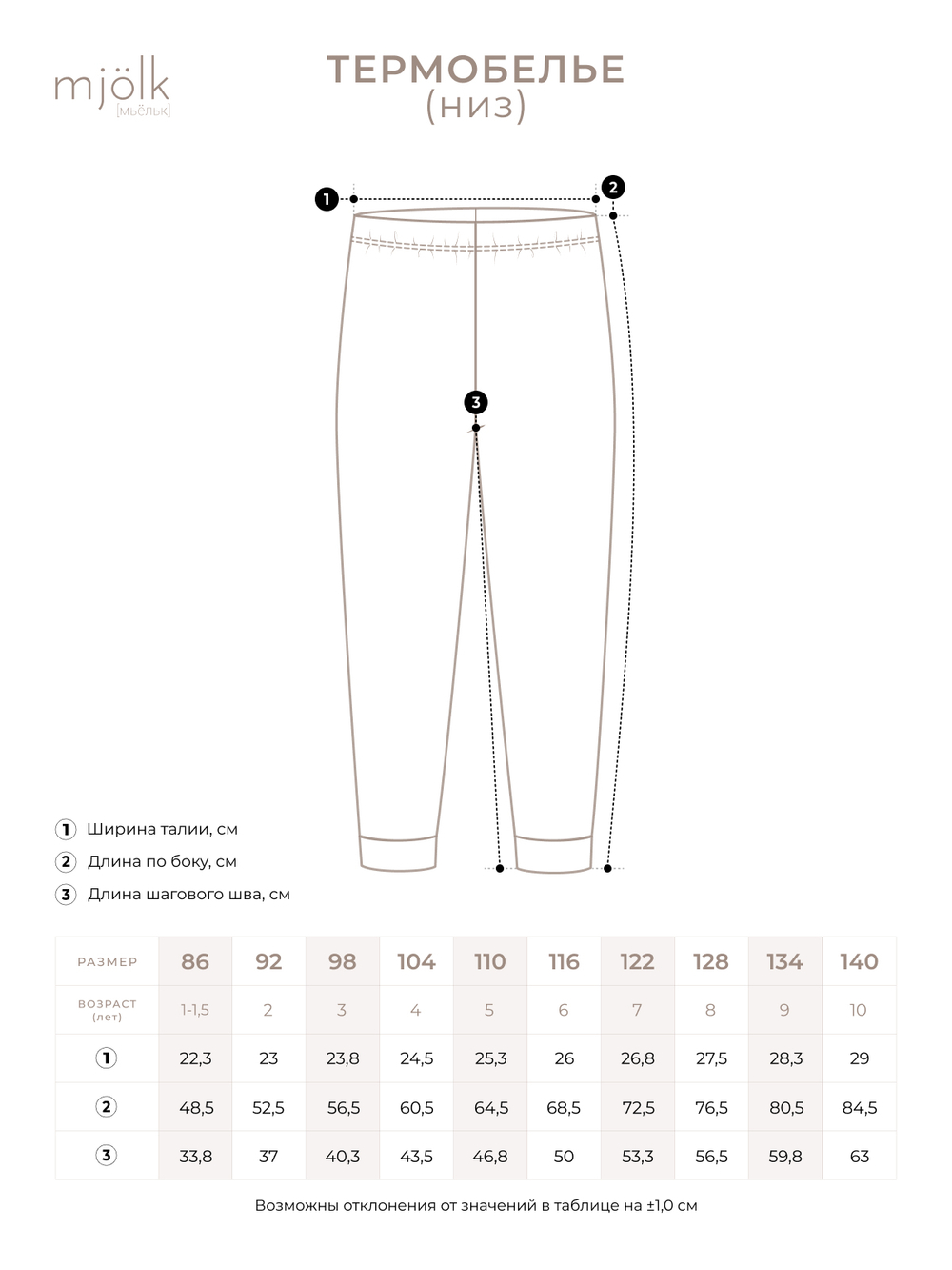 Термобелье Mjölk Осенние листья, уценка