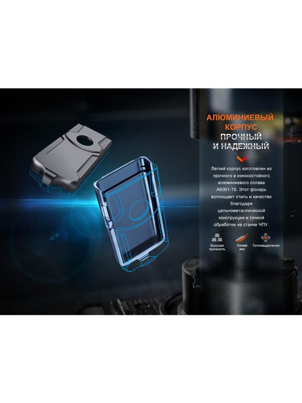 Фонарь Fenix тактический PD36R ACE 3000 люмен