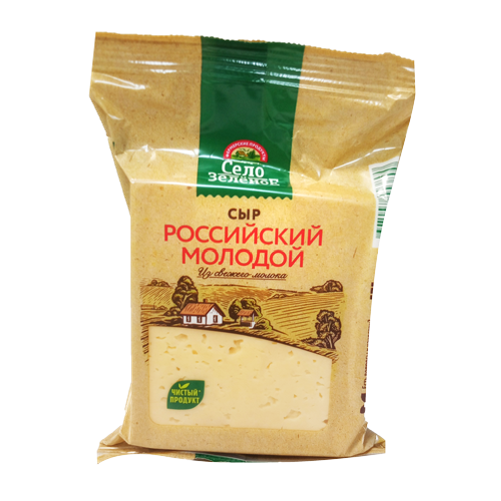 Сыр Село Зеленое Российский молодой 50%, 200г