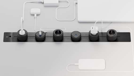 Комплект трек (4 адаптера T6R-B, 2 адаптер T21R-B) SPT-1AB-75-K.K1.N Черный 750*74*41