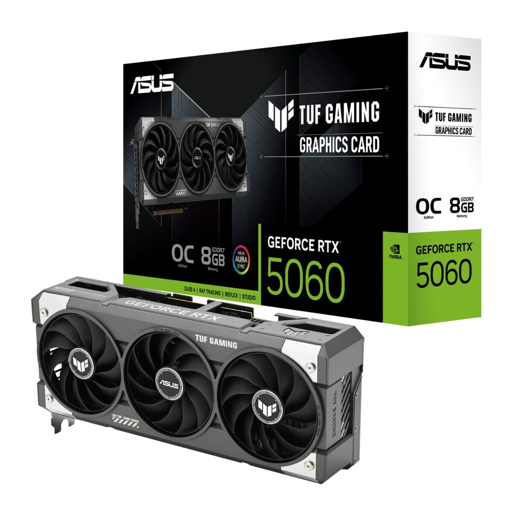 Видеокарта ASUS TUF Gaming GeForce RTX™ 5060 8GB GDDR7 OC Edition, 128-bit, 2677 МГц