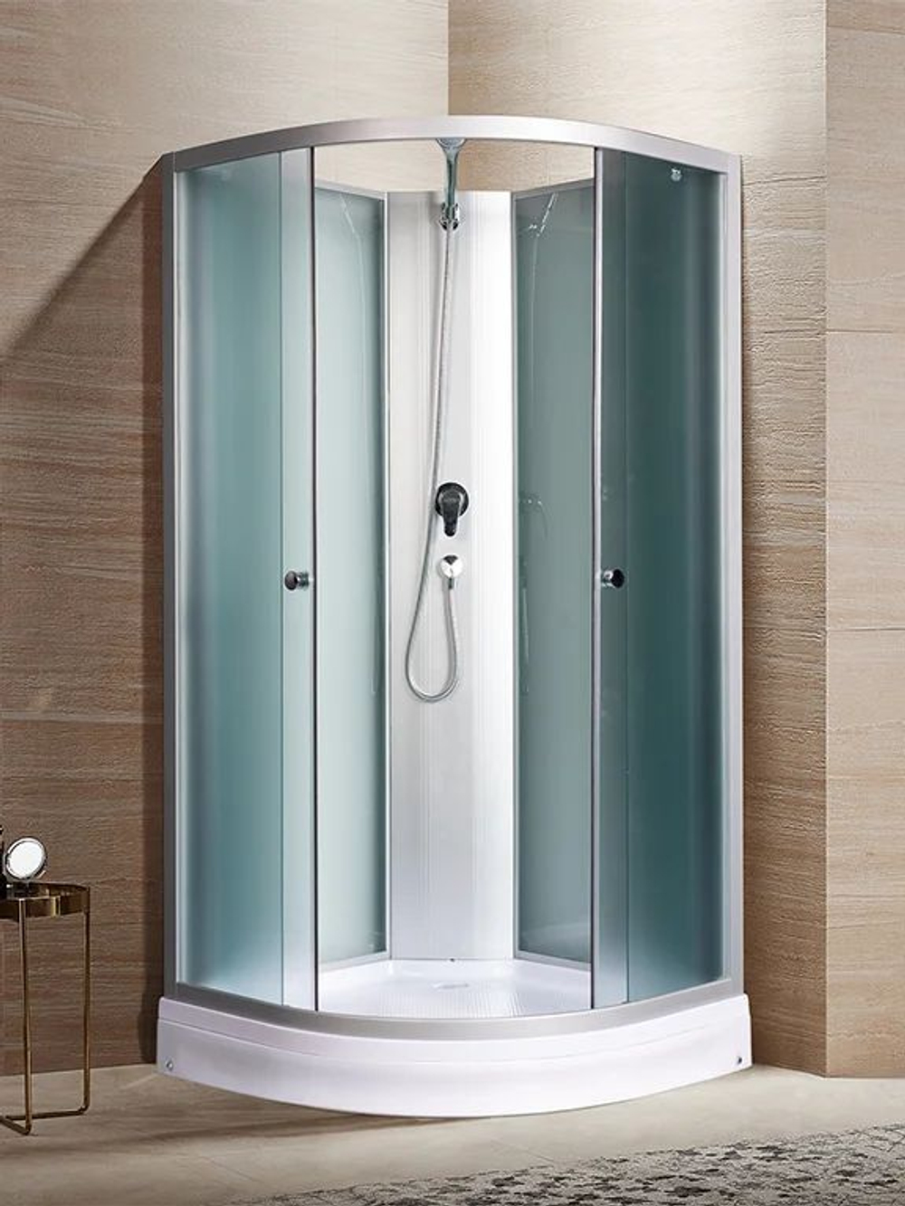 Душевая кабина RIVER  NARA LIGHT Б/К 90/15 MT 90х90 см,  матовое стекло, поддон низкий