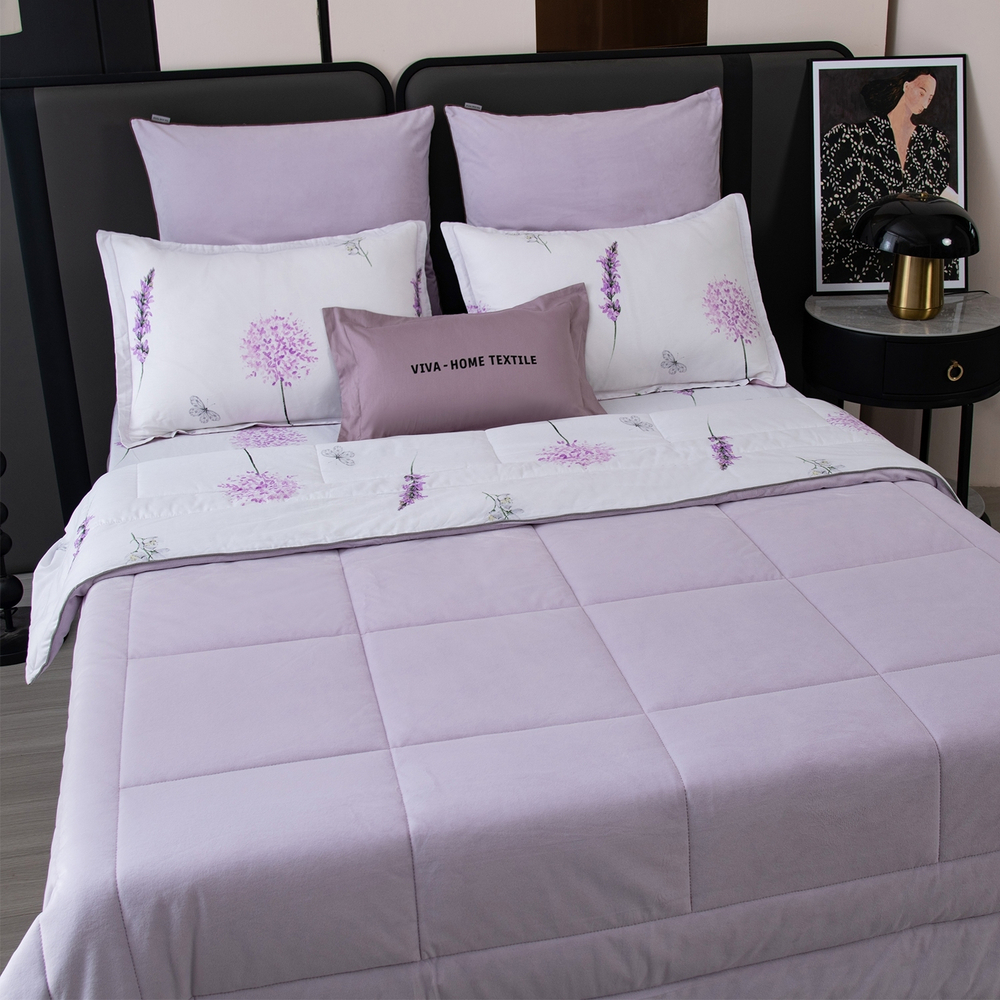 Комплект постельного белья на резинке Сатин Velouria Luxe с Одеялом VLR019