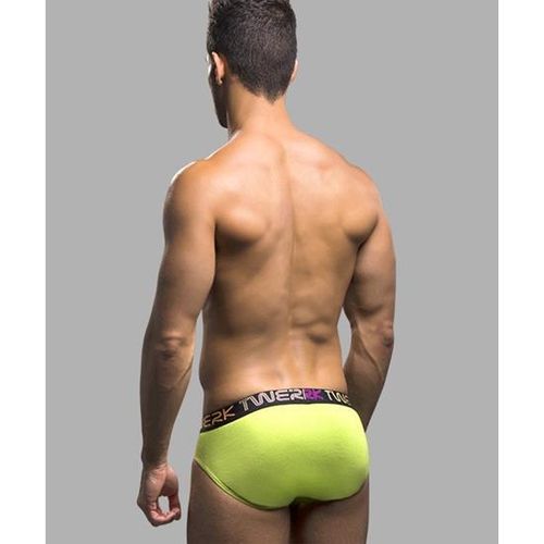 Мужские трусы брифы салатовые Andrew Christian Twerk