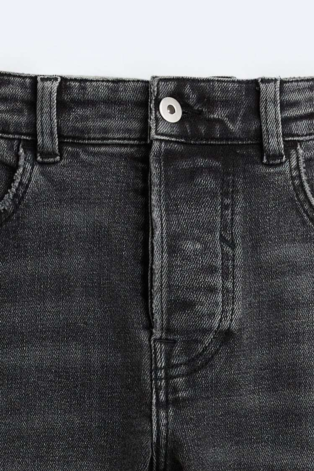 ZARA ДЖИНСЫ SKINNY С РАЗРЕЗАМИ, УГОЛЬНЫЙ