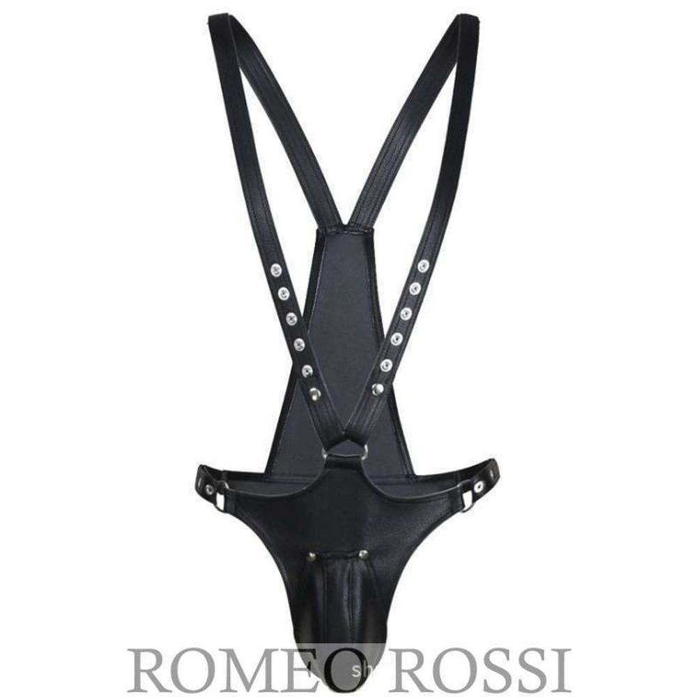 Мужская сбруя (портупея) черная Romeo Rossi 9031