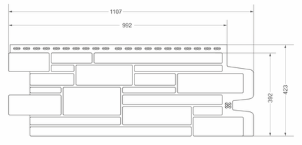 Фасадная панель Grand Line Камелот Стандарт Бежевый 0,39м2