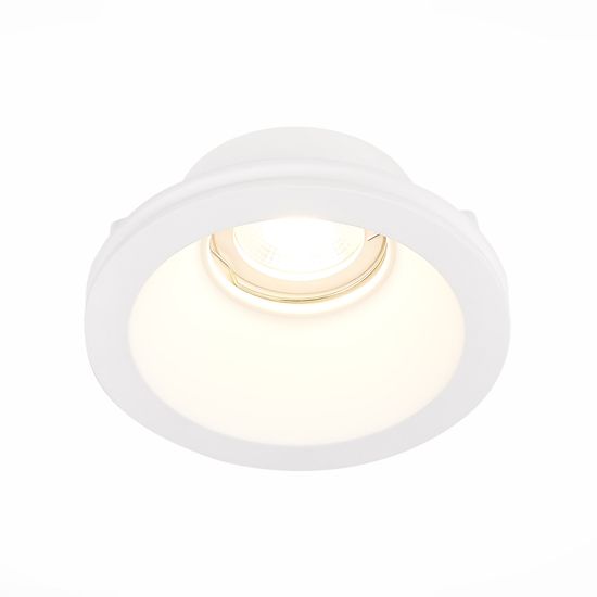 ST254.308.01 Св-к встр. из гипса Белый GU10 1*50W  IP20 D120xH50 180-240V Без ламп Встраиваемые светильники