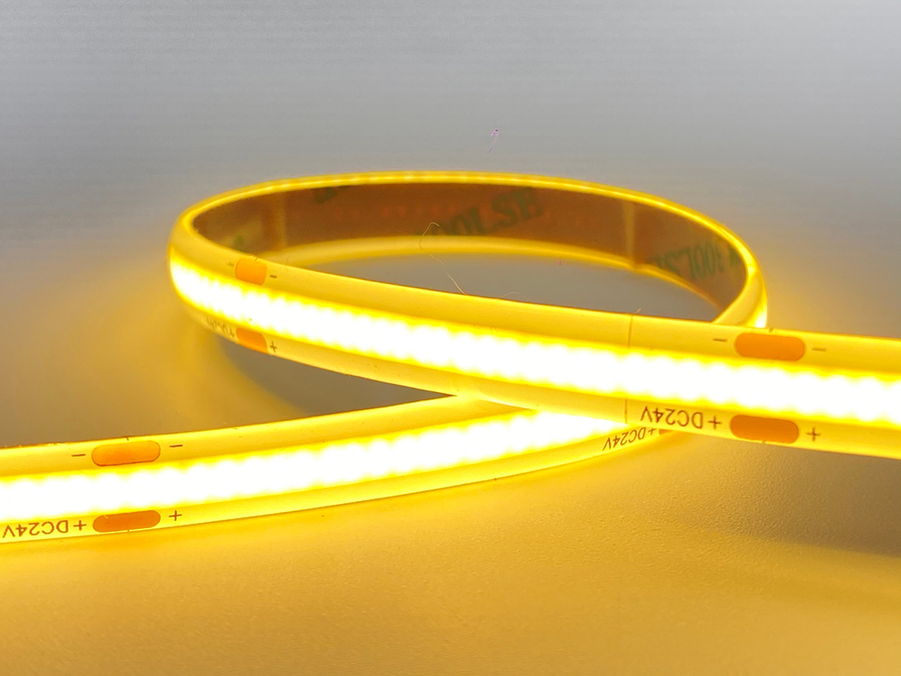 Светодиодная лента COB,  тепло-белая,  480 д/м 3000K,  9W/m