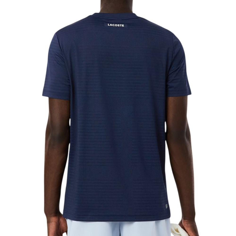 Теннисная футболка Lacoste Ultra Dry Stretch Tennis - navy blue