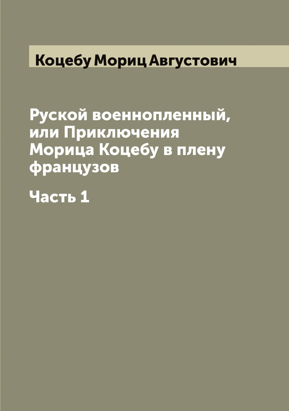 Руской военнопленный, или Приключения Морица Коцебу в плену французов. Часть 1 | Коцебу Мориц Августович