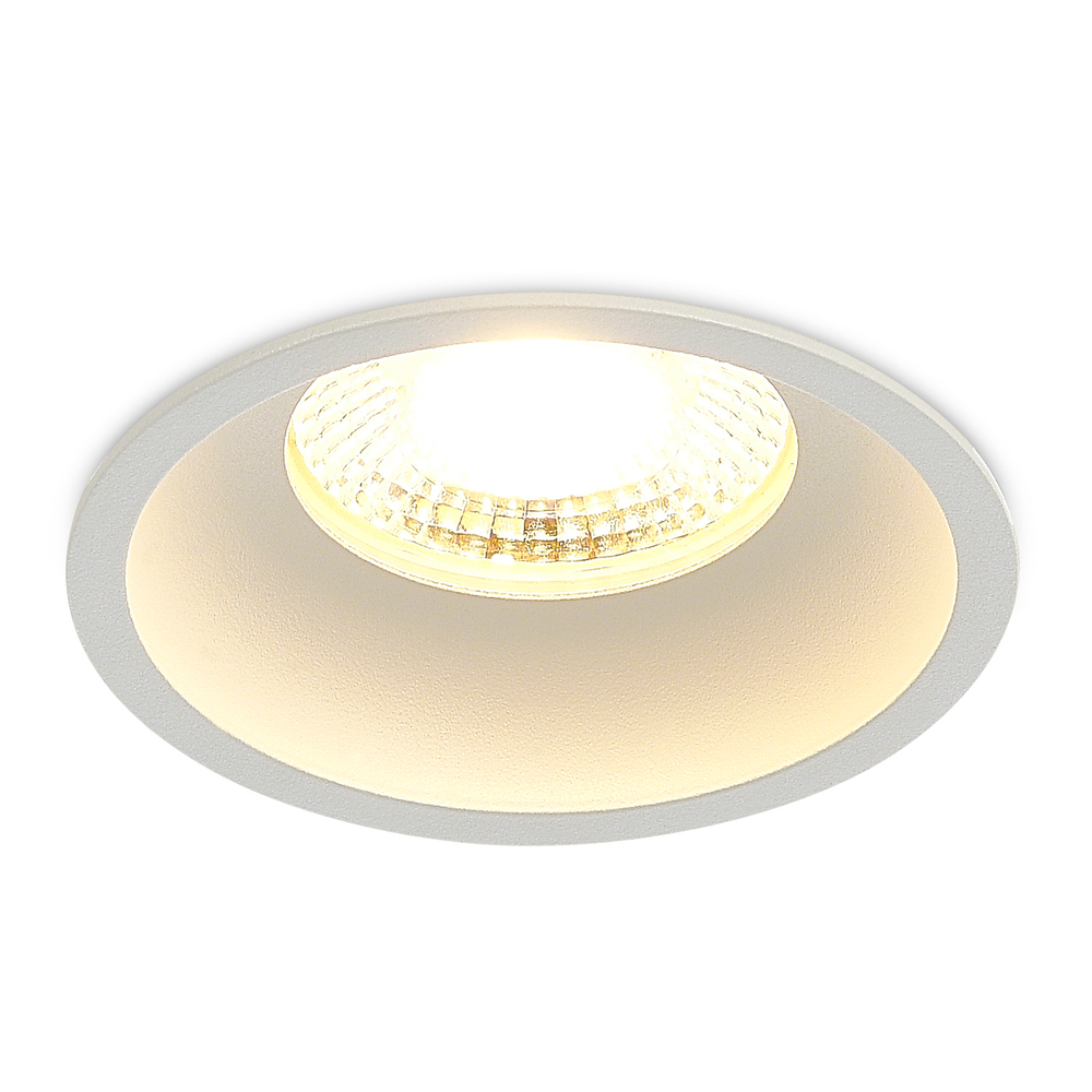 Светильник встраиваемый CRATER,  10W,  896Lm,  3000K,  D82хH40мм,  IP44,   белый