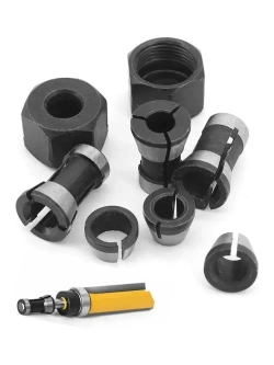 YICITY Цанга для фрезера 8 мм / 6 мм / 6,35 мм, цанговый зажим для станка. 8 шт