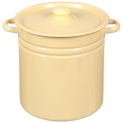 Кастрюля сталь, эмал, 12 л, с крыш, Сиб товары, С41624/С41624.3П/СГ/3/П/3СГ, в асс, индукц