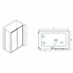 Душевой уголок RGW Classic CL-48-1 (CL-14 + Z-060-1) 100x100 стекло прозрачное/профиль хром