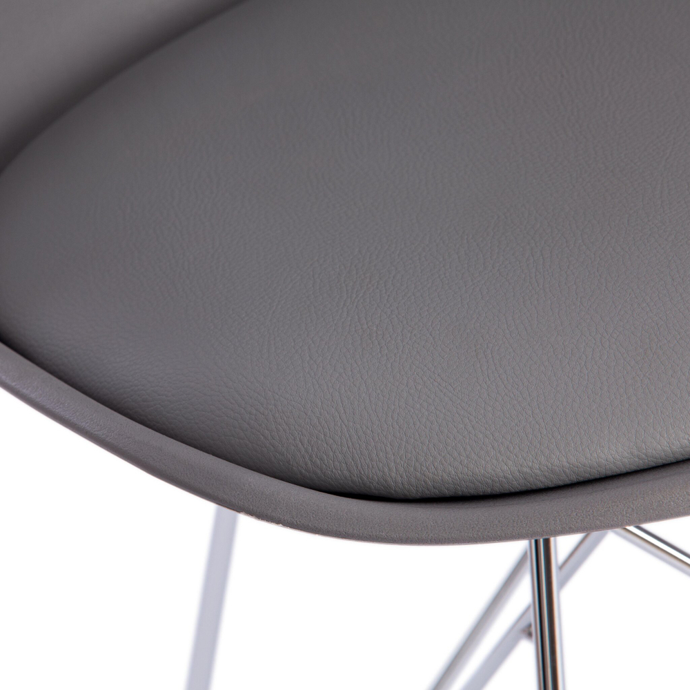 Стул TULIP IRON CHAIR (mod.EC-123) металл/пластик, 54,5*48*83,5см, серый