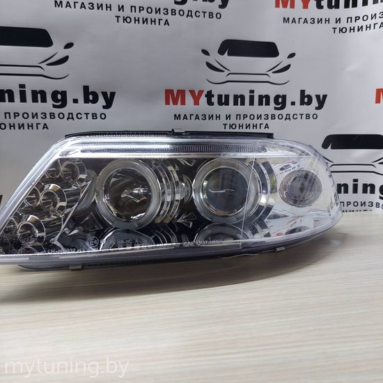 Передние фары angel eyes chrome для VW Passat B5 GP