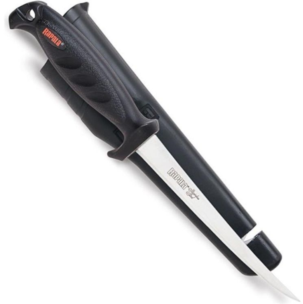 Нож туристический филейный Rapala Deluxe Falcon 134SH, длина рукояти 10 см, длина лезвия 10 см