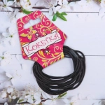 Резинки для волос 5шт «Кокетка», тройные, цвет черный, d-6см