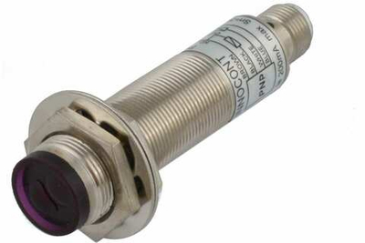 INNOCONT Фотодатчик диффузионный, М18x1, зона срабатывания до 30 см, -10 +60 С, 12…24 VDC, IP67, выход: NPN NO + NC, макс. ток 200 мА, время реакции 3 мс, разъем М12 PESL-D18-NOC30D (connector)