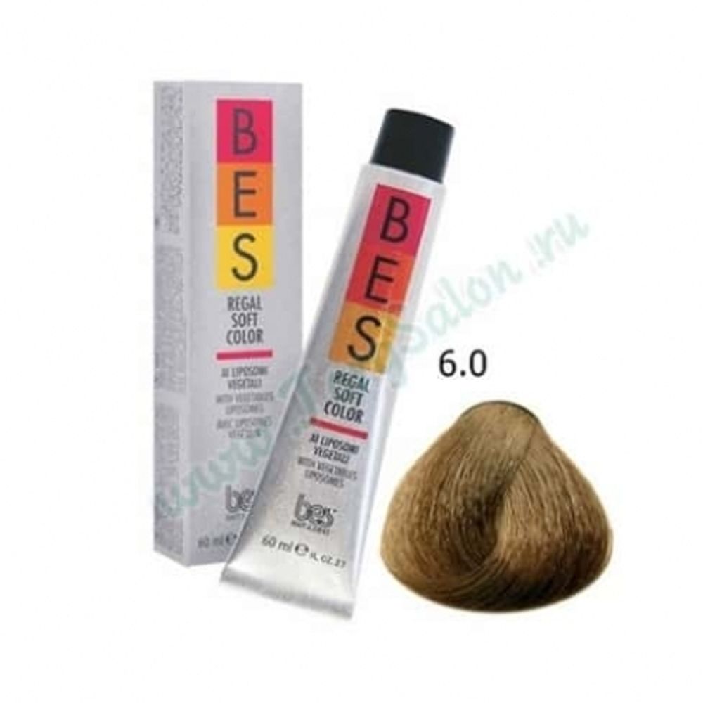 Безаммиачный краситель для волос «Темно-русый», 6.0, Regal Soft, BES, 60 мл.