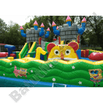 Большой надувной батут "Средневековье" 20*20*5 м