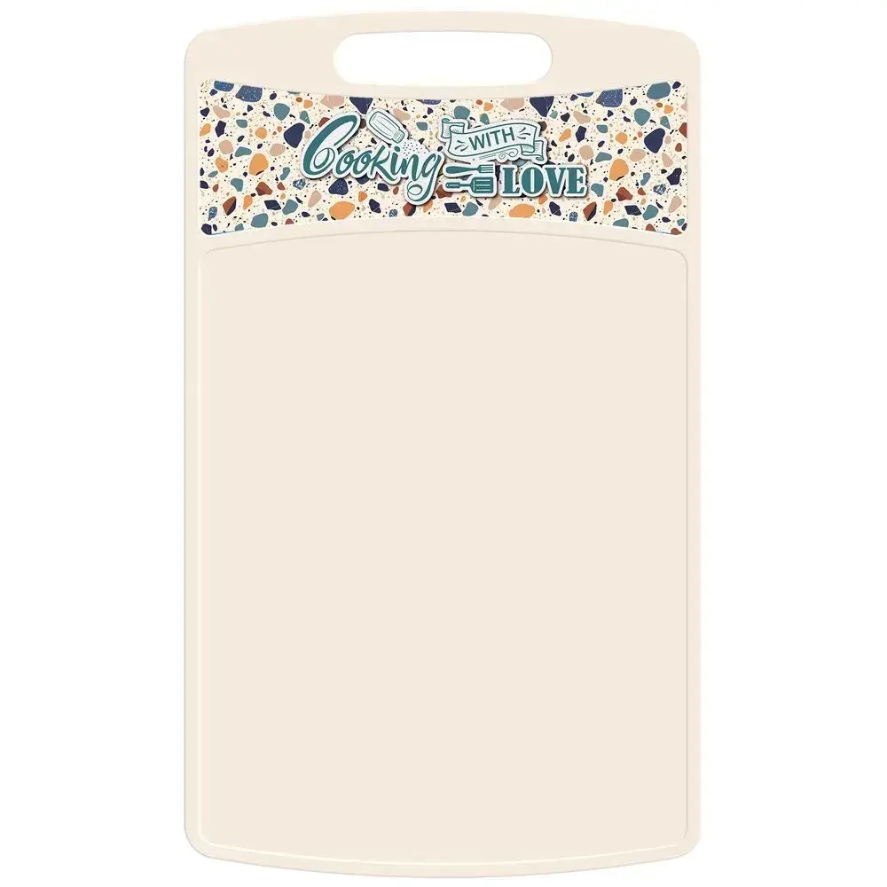 Доска разделочная Bergamo прямоугольная 335x220x4мм с декором Терраццо, Светло-бежевый