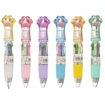 Ручка шариковая, автоматическая, 4в1, Basir, 4-рех цветная, серия "ЛАПКИ", с резиновой фигуркой, 36 шт