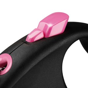 Рулетка flexi Black Design XS (до 8 кг) 3 м трос черный/розовый