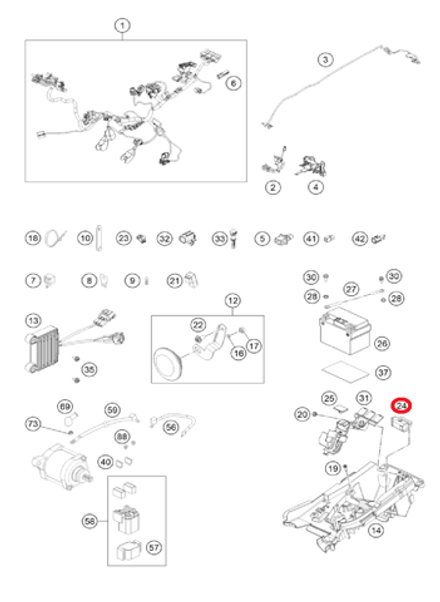 Датчик падения KTM, HQV, GASGAS