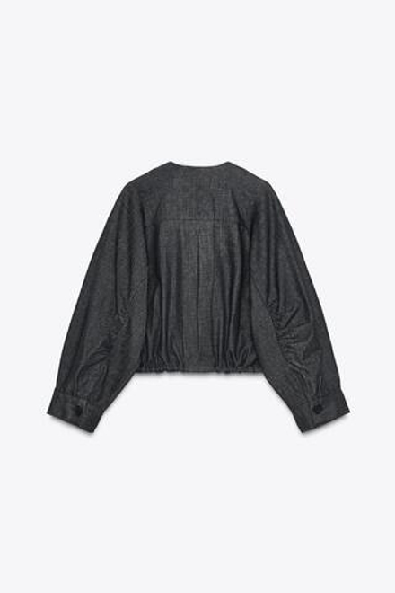 ZARA ДЖИНСОВЫЙ БОМБЕР ZW COLLECTION, СИНИЙ