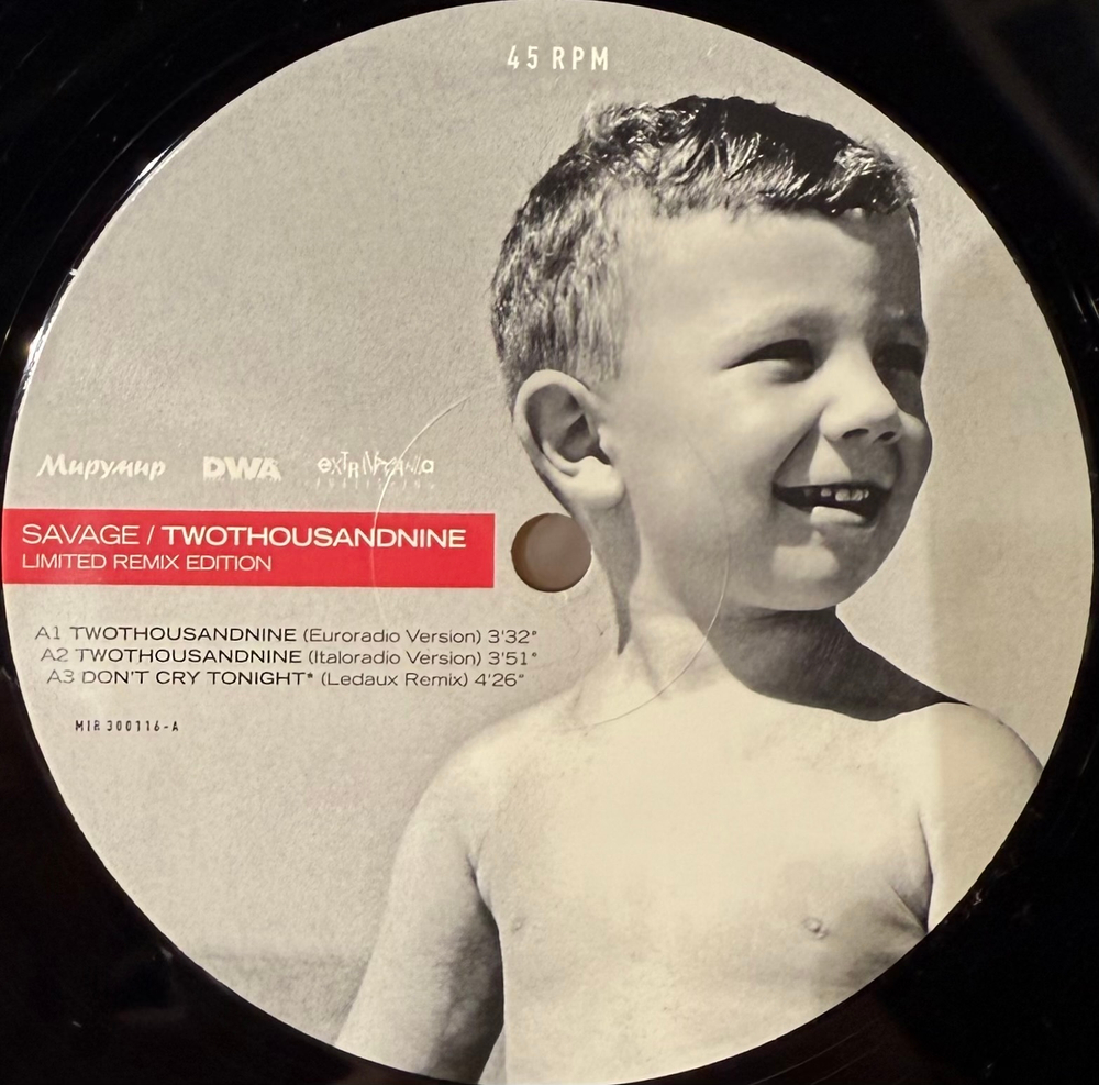 Виниловая пластинка Savage ‎– TwoThousandNine 12", 45 RPM
