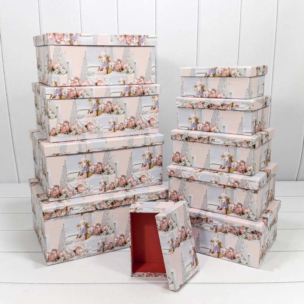 Коробка 34 х 26 х 15.3 см Набор 10 шт "Ангел" (Белый)