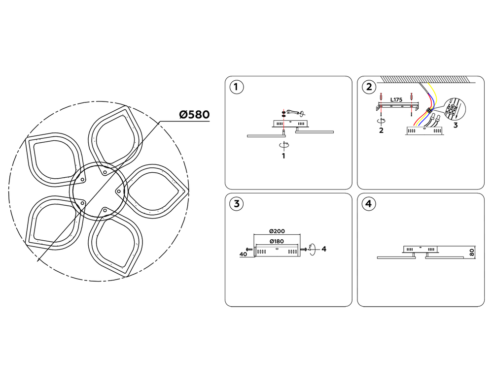 Ambrella Потолочный светодиодный светильник Original FA444