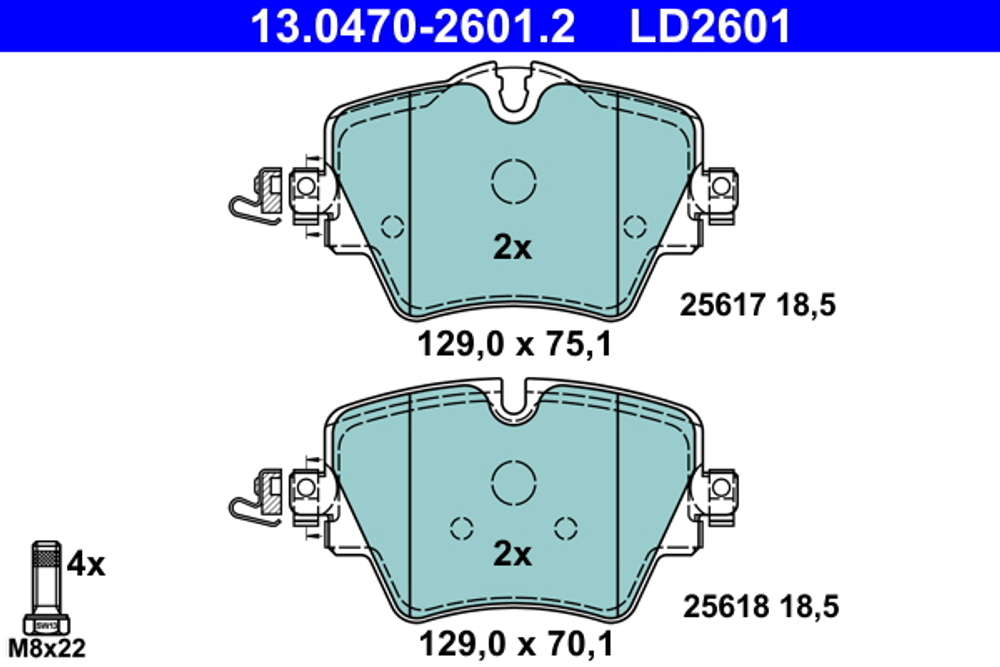 ATE - 13047026012-ATE - Brake Pad Set, disc brake