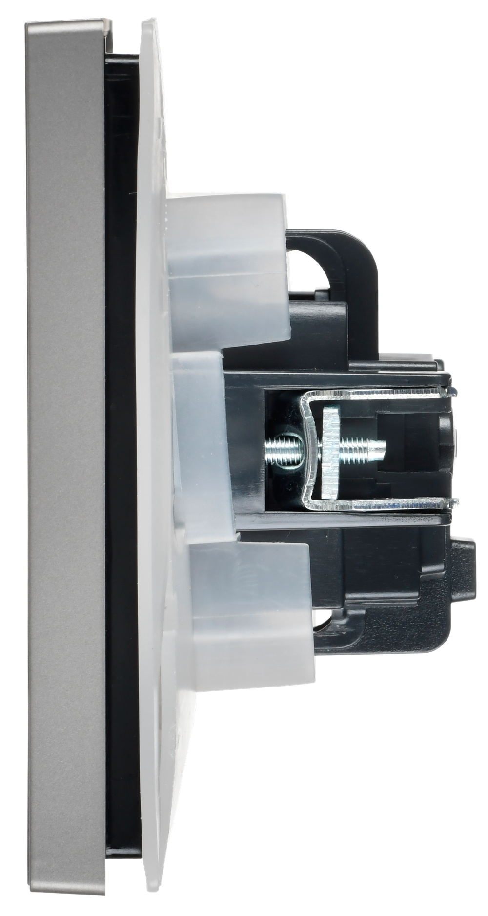 FORTE&PIANO Розетка 1-местная с заземлением с защитными шторками и крышкой винтовое крепление 16А IP44 FP521 сталь IEK