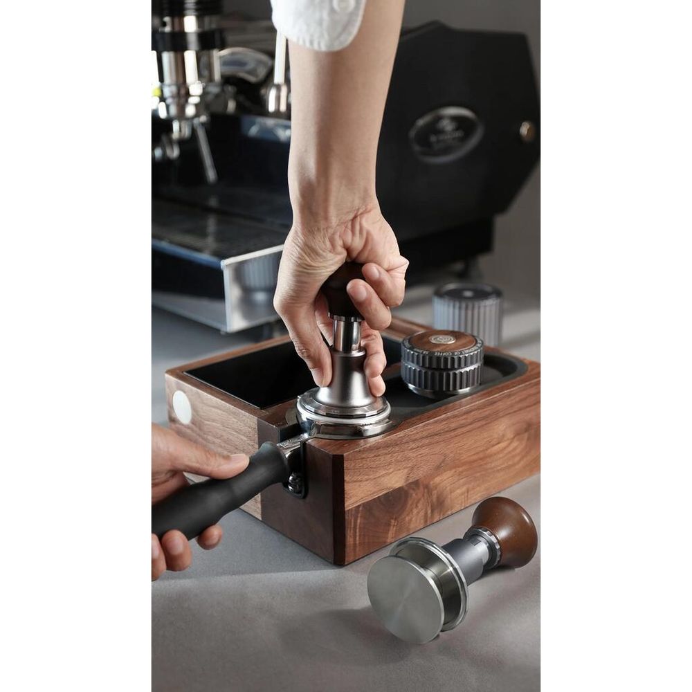 Темпер пуш для кофе пружинный d 58,5 мм h11,6 см Sword Tamper нерж. сталь дерев. ручка ZeroHero