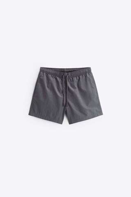 ZARA КЛАССИЧЕСКИЕ ПЛАВАТЕЛЬНЫЕ ШОРТЫ, СТАЛЬНОЙ