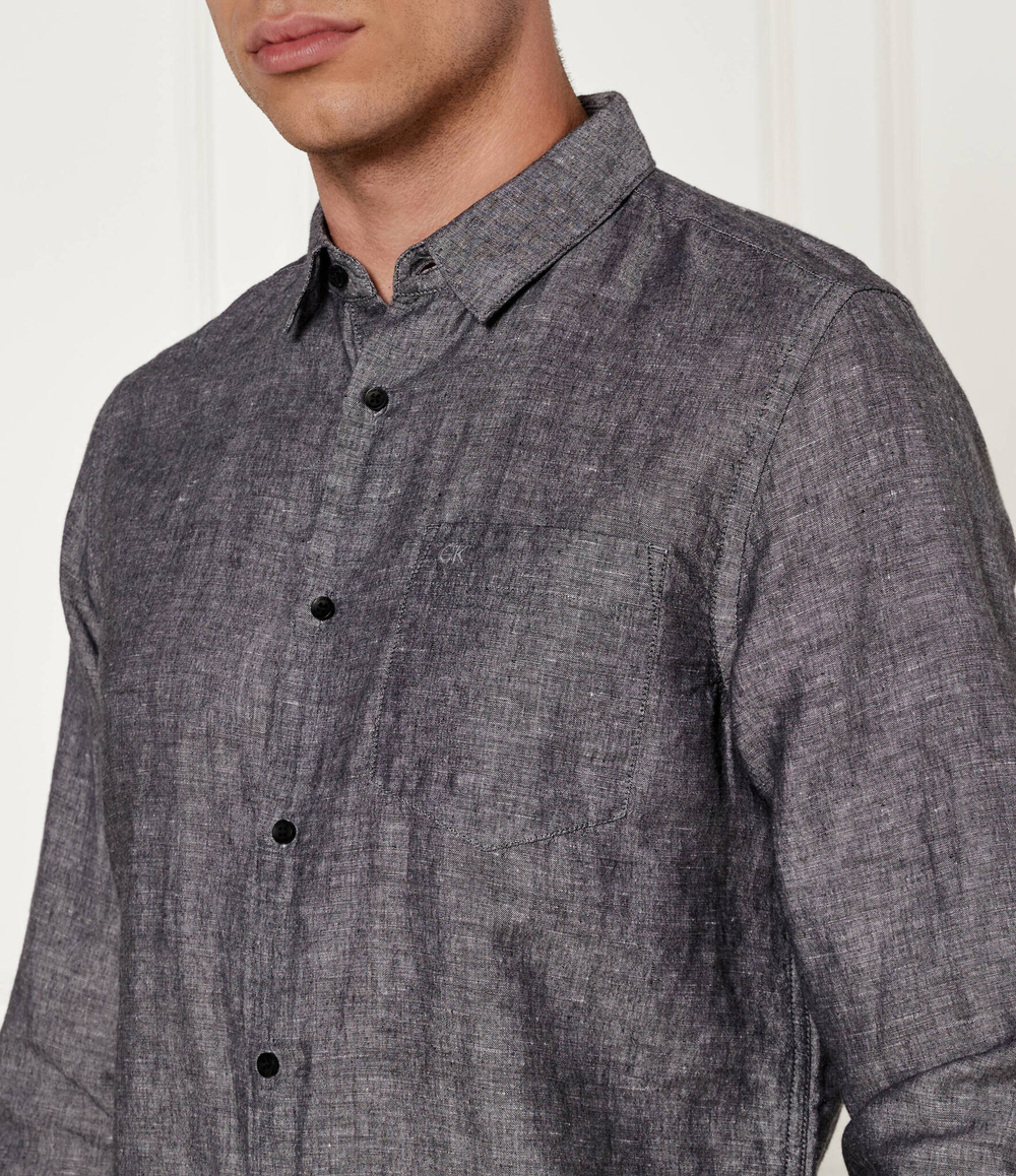 Льняная рубашка Calvin Klein - серый(K10K108664)