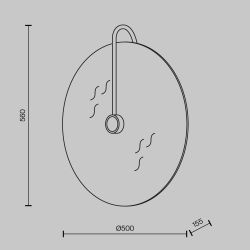Светильник настенный Maytoni Mare MOD305WL-03CH