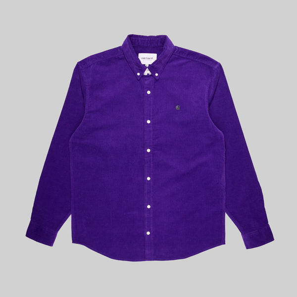 Рубашка мужская Carhartt WIP Madison Fine Cord артикул:I030580_tyrian - купить в магазине Дайс