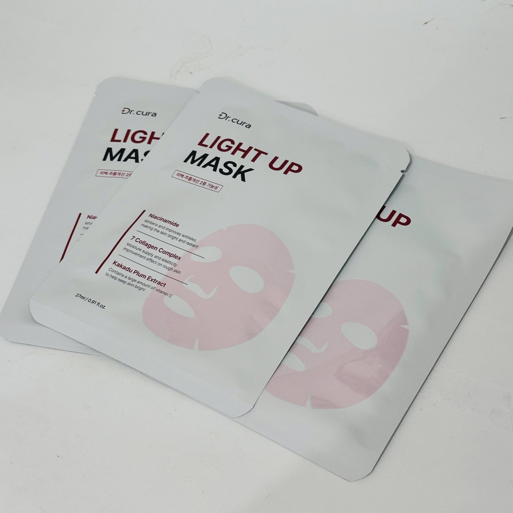 Маска коллагеновая био-целлюлозная Dr. Cura Light Up MAsk 1 шт.